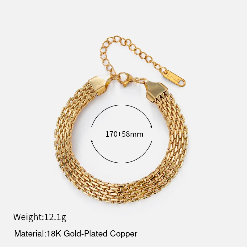 Layered Mesh Chain Bracelet source image 3