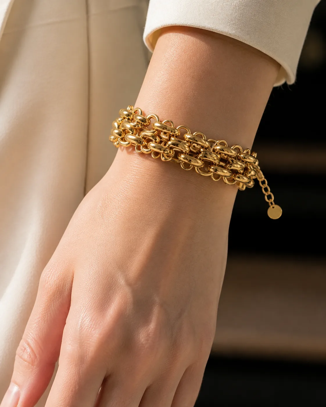 Stacked Bubble Chain Bracelet source image 2