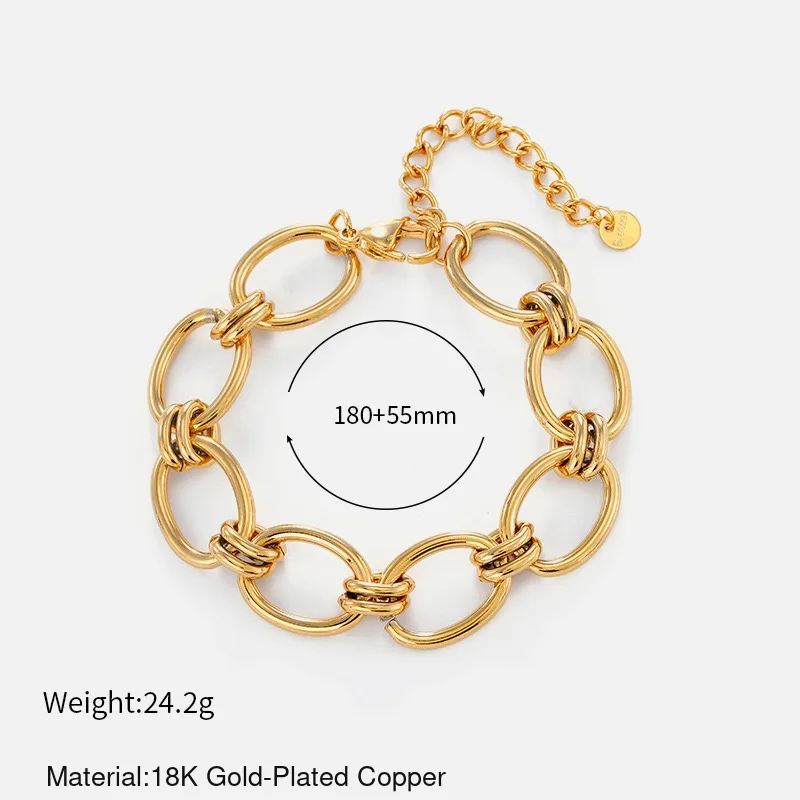 Oversized Oval Link Bracelet source image 3