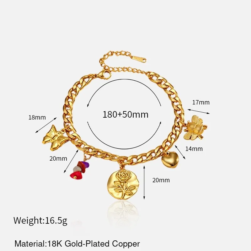 Coin and Bow Charm Bracelet source image 3