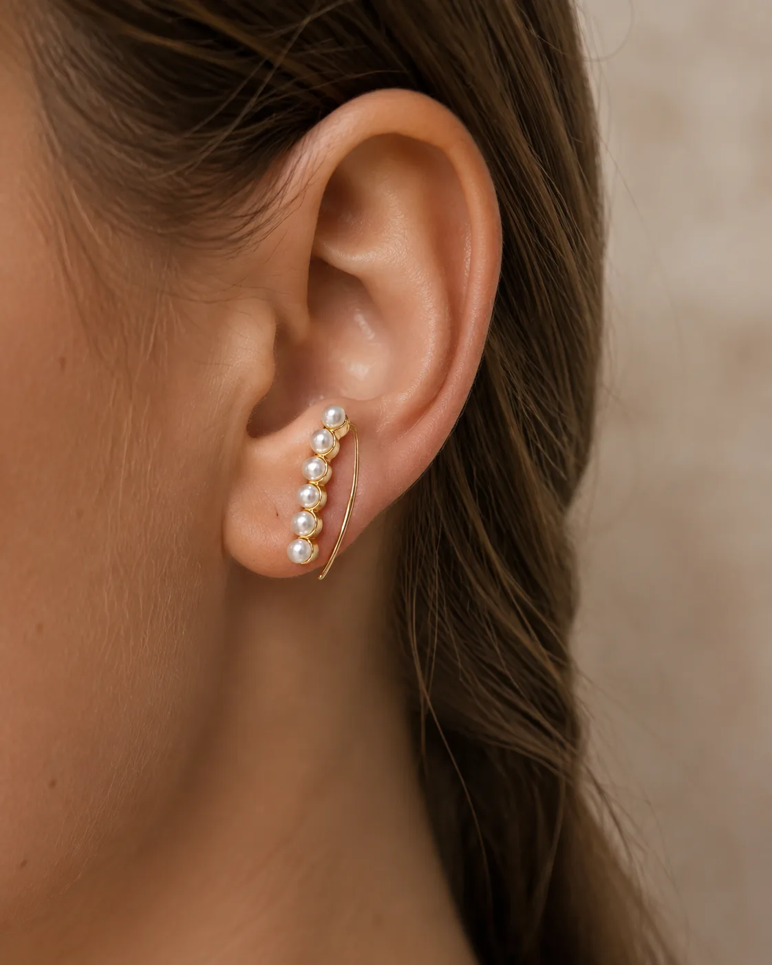 Pearl Row Ear Cuff Earrings source image 3