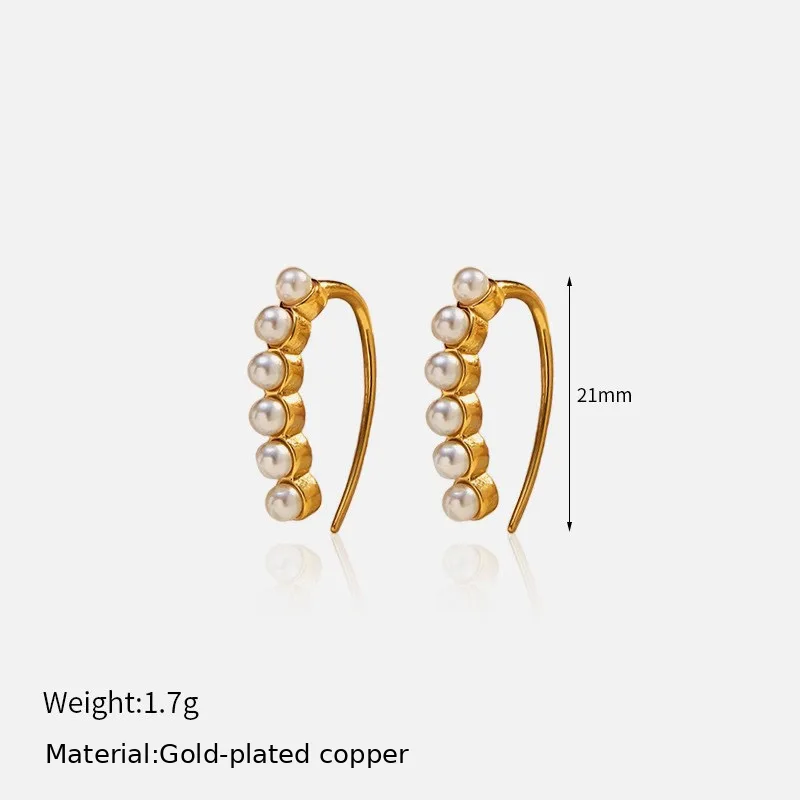 Pearl Row Ear Cuff Earrings source image 2